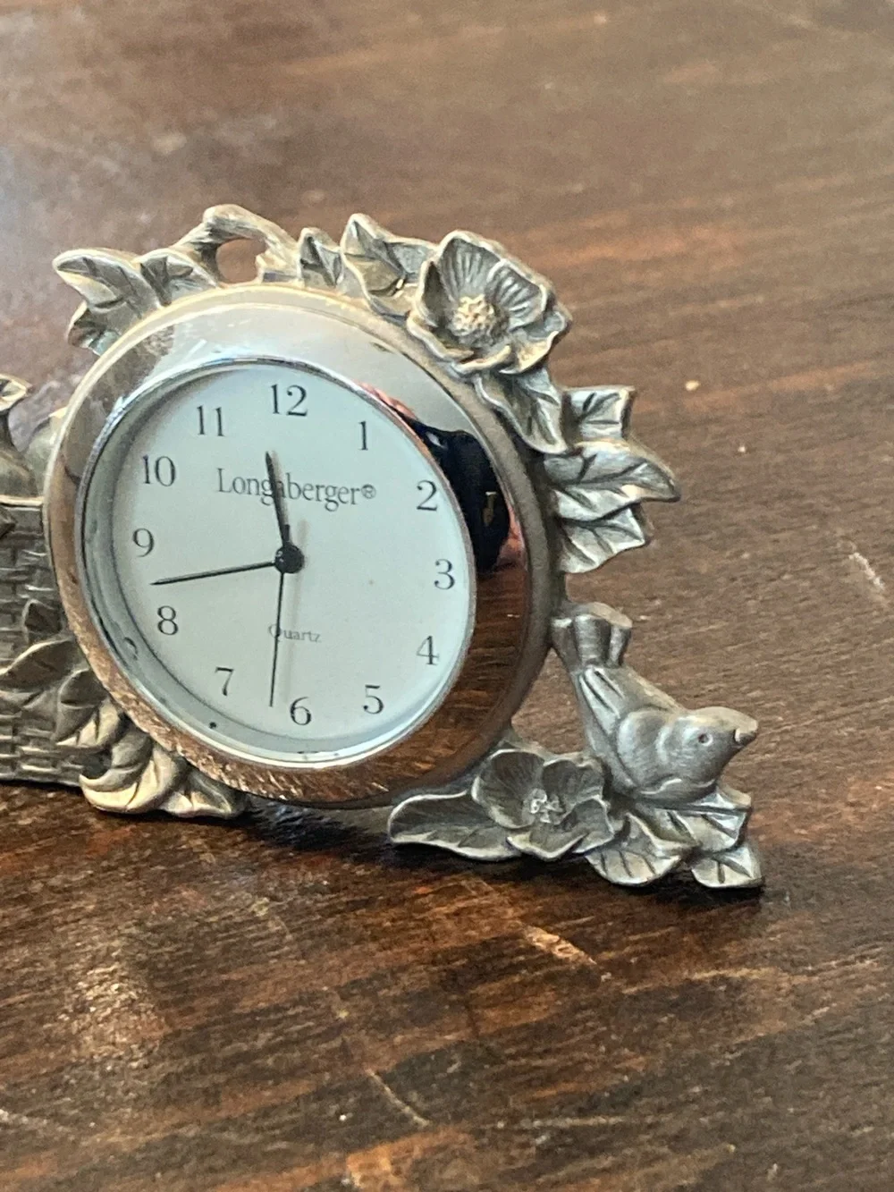 Vintage Longaberger Mini Desk Clock